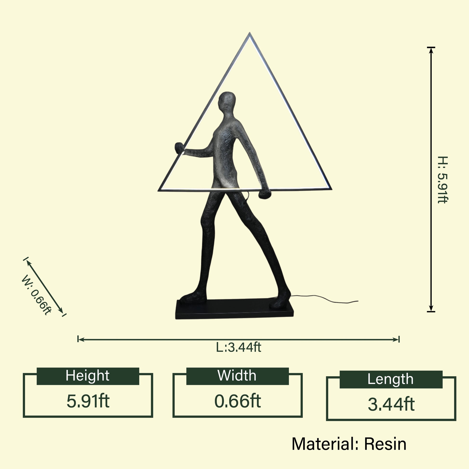 artistic human figure floor lamp for living room and corner styling