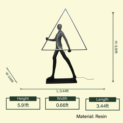 artistic human figure floor lamp for living room and corner styling