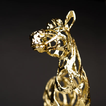 Gold Filigree Zebra Figurine