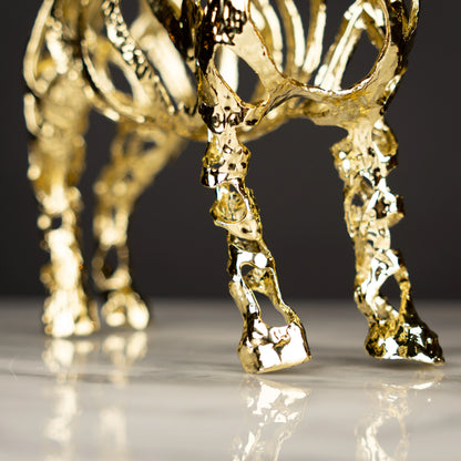 Gold Filigree Zebra Figurine
