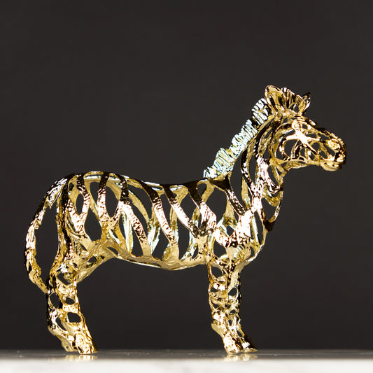 Gold Filigree Zebra Figurine