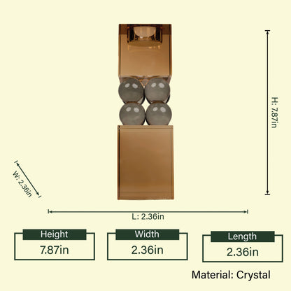 Artistic modern candle holder featuring smoked glass construction and balanced geometric composition for luxury decorative arrangements