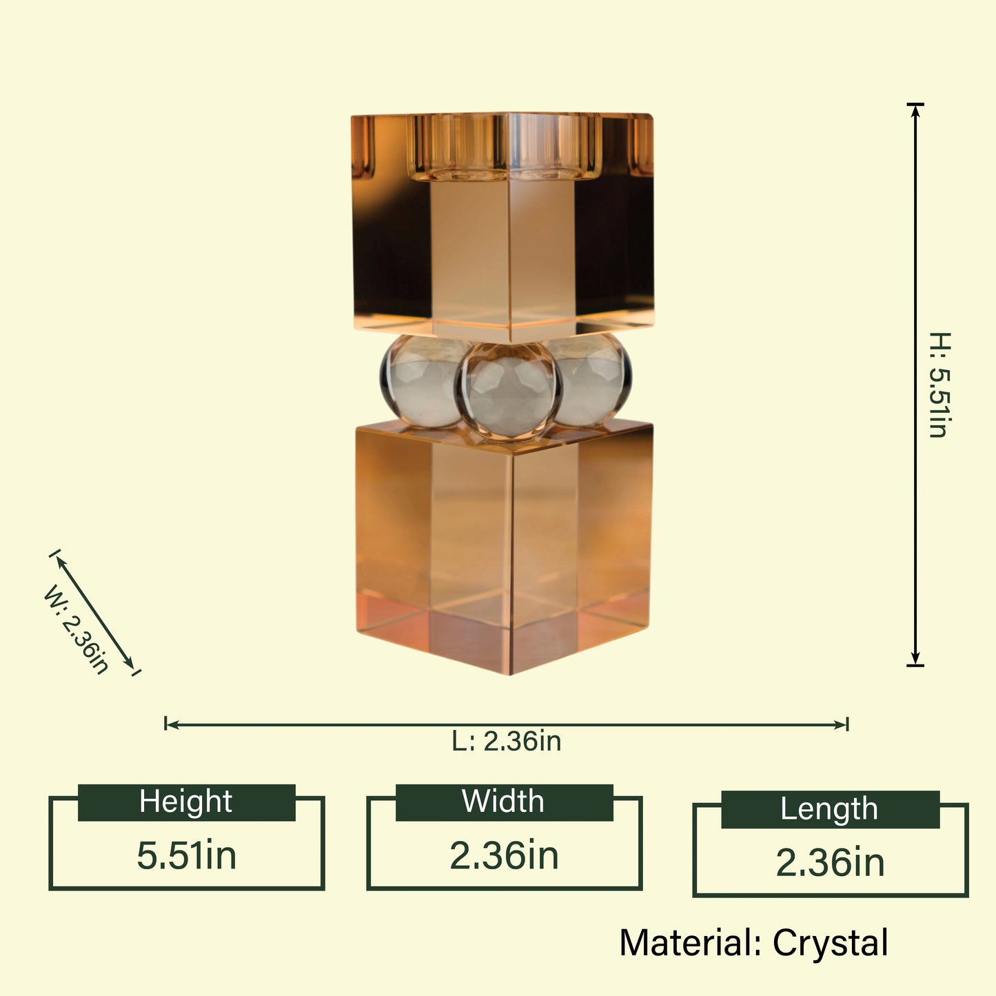 crystal candle stand for luxury home decor