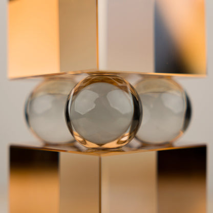 Amber Crystal Candle Stand - Small