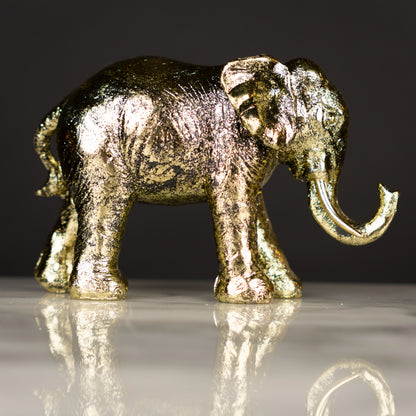 Antique Gold Regal Elephant Figurine