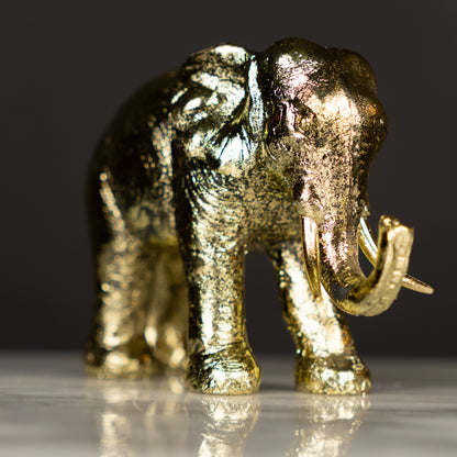 Antique Gold Regal Elephant Figurine