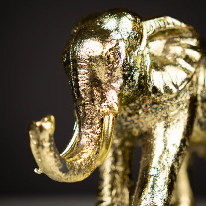 Antique Gold Regal Elephant Figurine