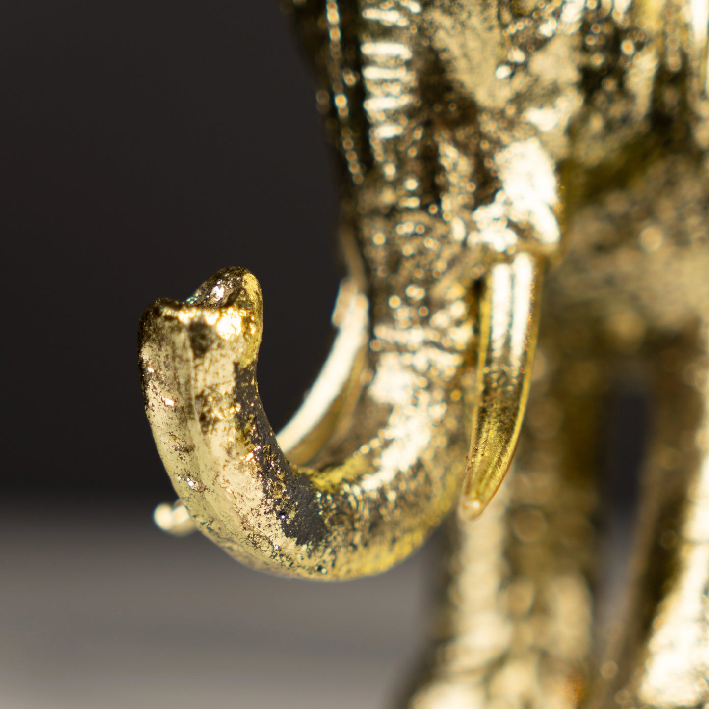 Antique Gold Regal Elephant Figurine