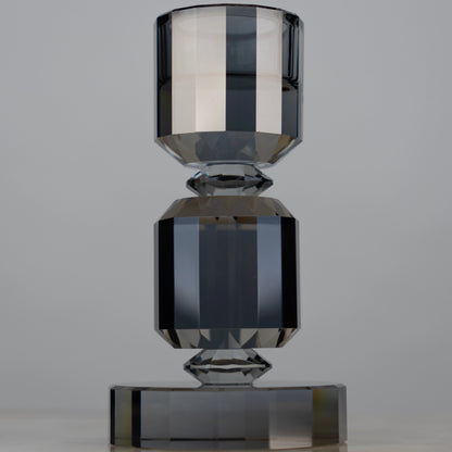 Geometric Grey Crystal Candle Stand
