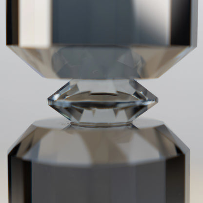 Geometric Grey Crystal Candle Stand