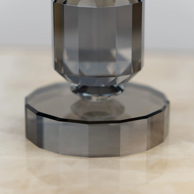 Geometric Grey Crystal Candle Stand