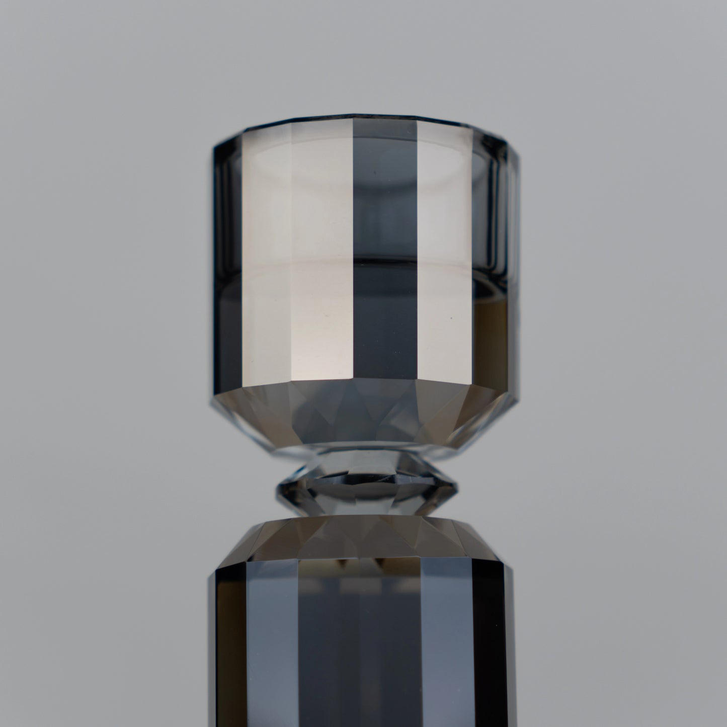 Geometric Grey Crystal Candle Stand