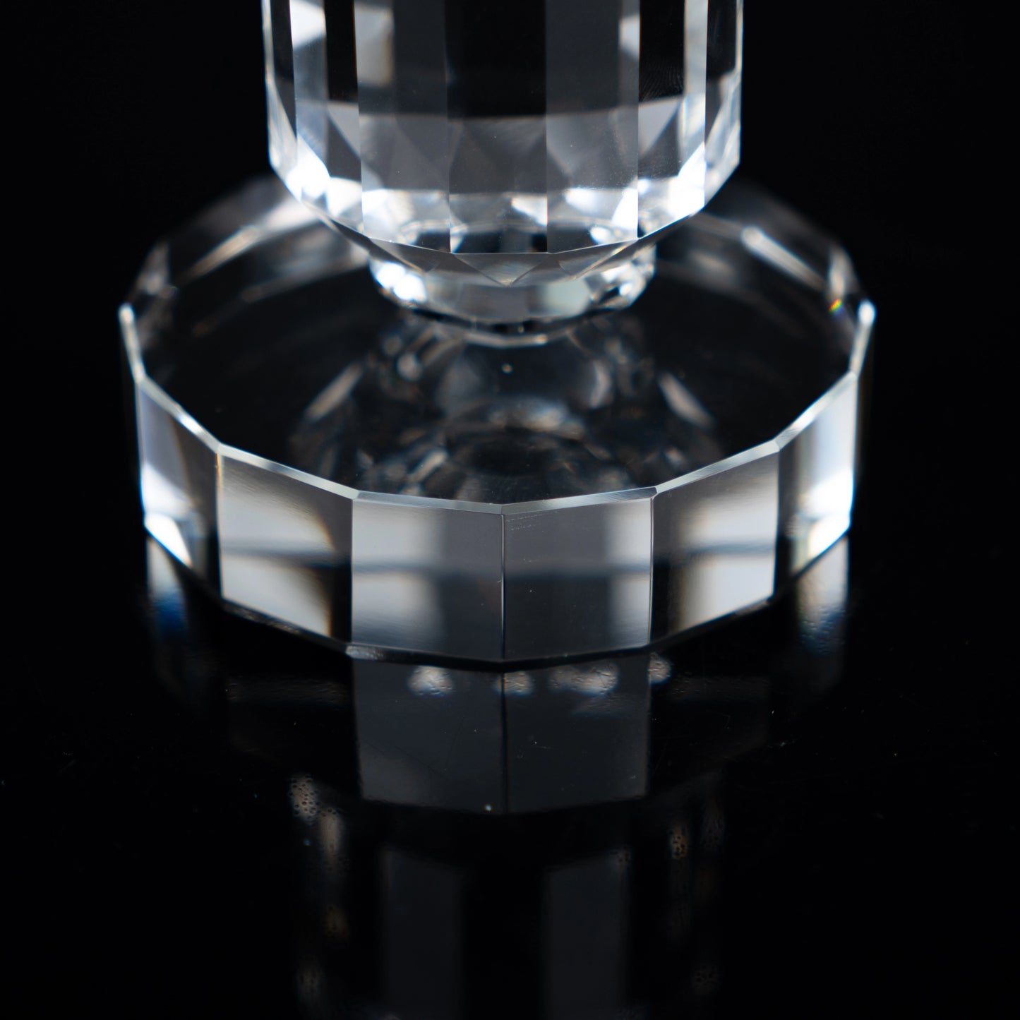 Faceted Crystal Taper Candle Holder