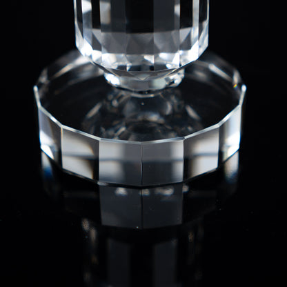 Faceted Crystal Taper Candle Holder