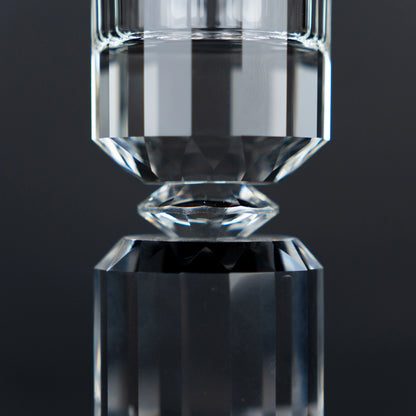 Faceted Crystal Taper Candle Holder