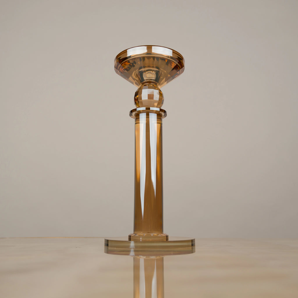decorative amber candle holder for living room styling