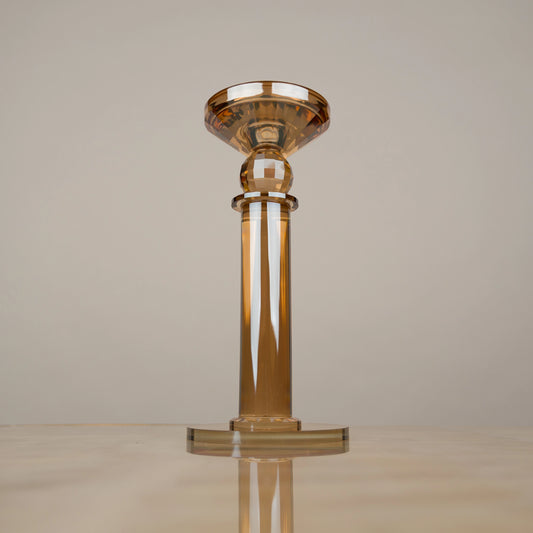 Amber Crystal Candle Holder