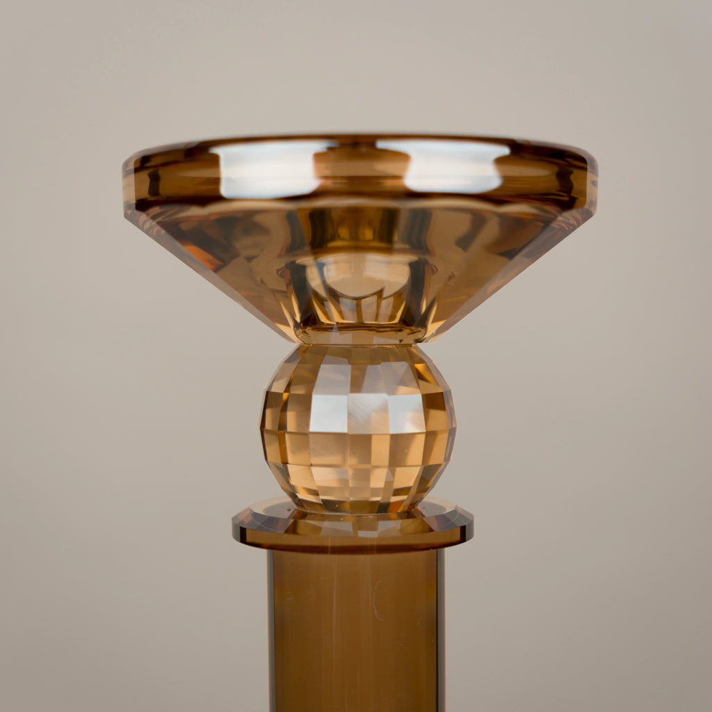 amber candle holder for dining table and centerpiece styling