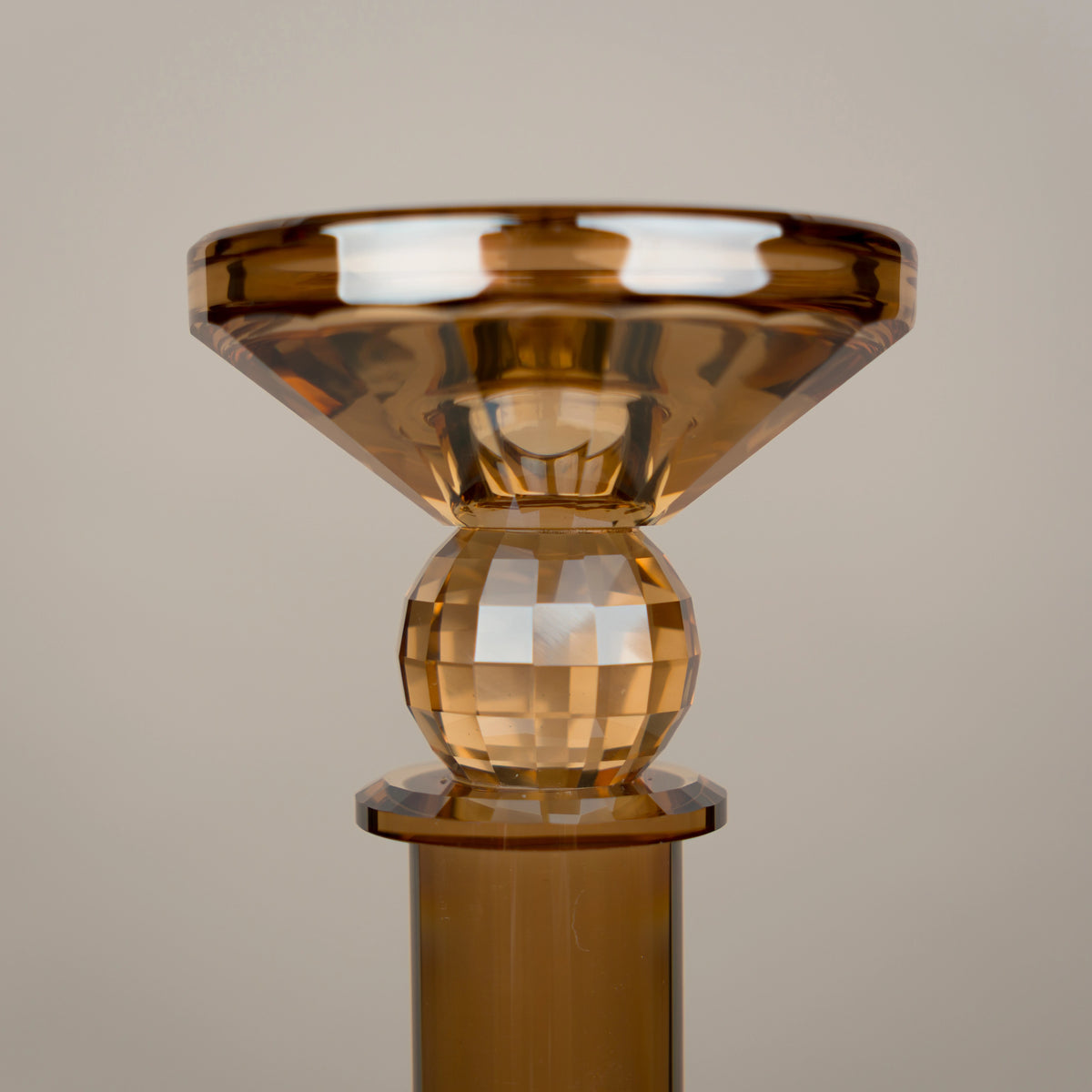 amber candle holder for dining table and centerpiece styling
