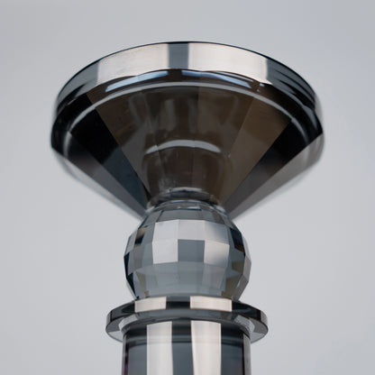 Grey Crystal Pillar Candle