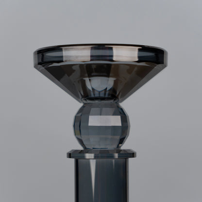 Grey Crystal Pillar Candle