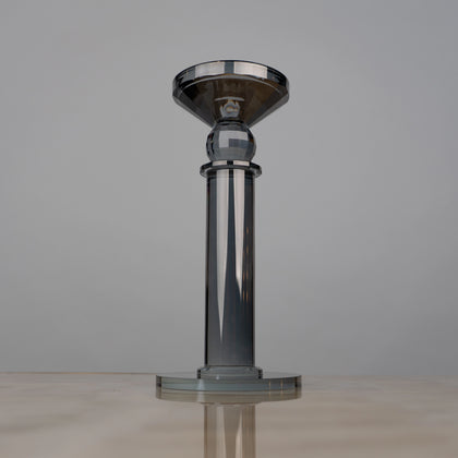 Grey Crystal Pillar Candle