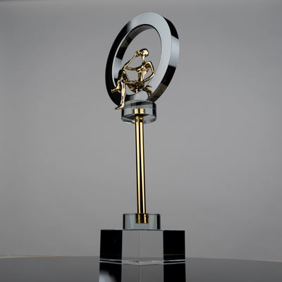 Abstract Thinker Gold Ring