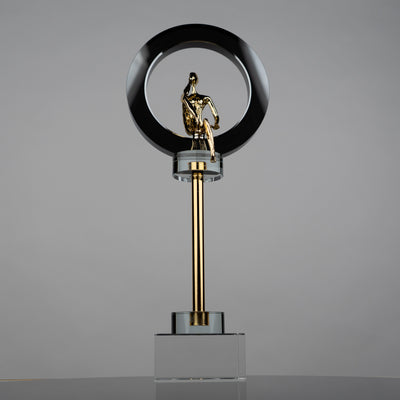 Abstract Thinker Gold Ring