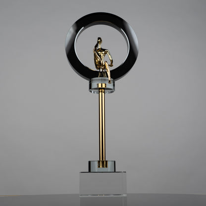 Abstract Thinker Gold Ring