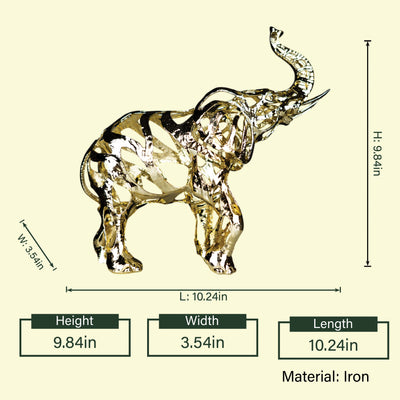 Gilded Filigree Lucky Elephant Statue