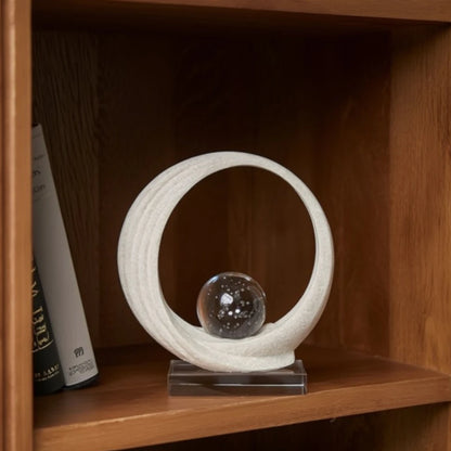 crystal glass orb tabletop decor