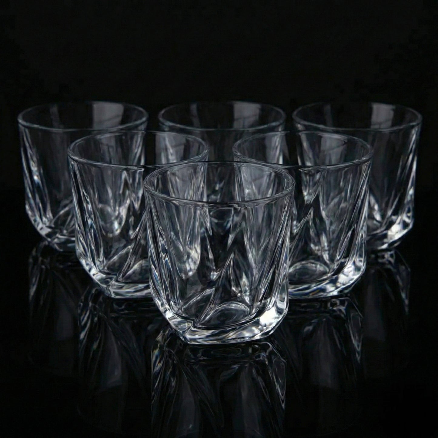 Ice Textured Whiskey Glasses - Set of 6
