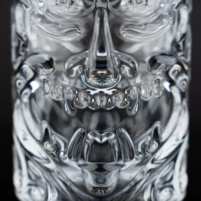 Clear Carved Tiki Tumblers - Set of 6