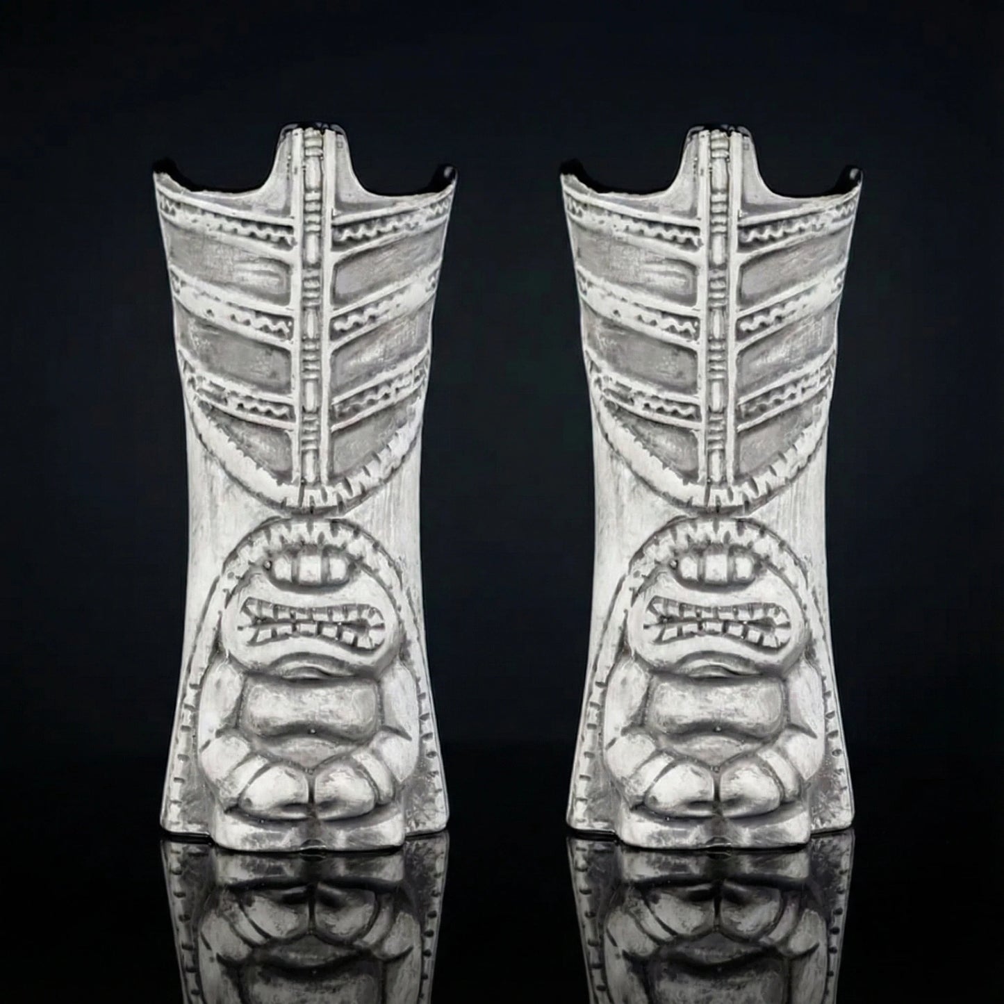 Tribal Ceramic Tiki Cocktail Mug - Set of 2