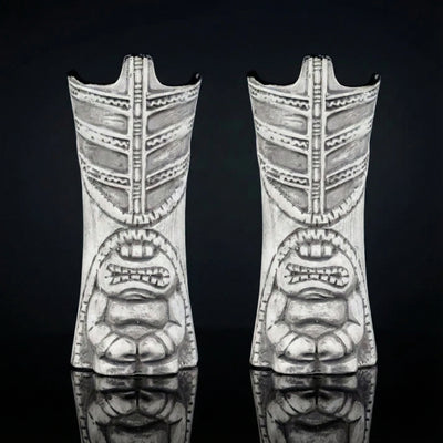 Tribal Ceramic Tiki Cocktail Mug - Set of 2