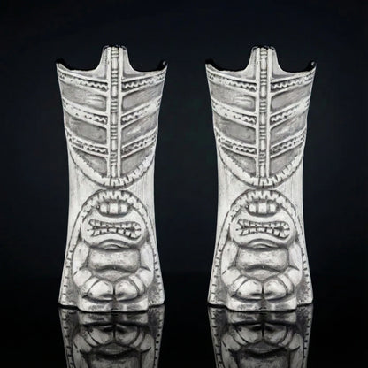 Tribal Ceramic Tiki Cocktail Mug - Set of 2