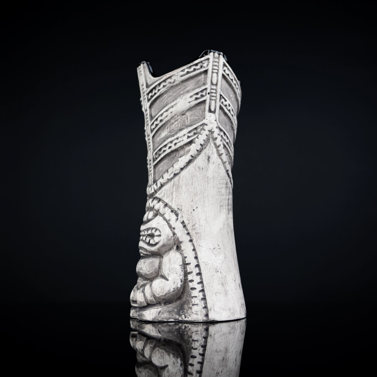 Tribal Ceramic Tiki Cocktail Mug - Set of 2