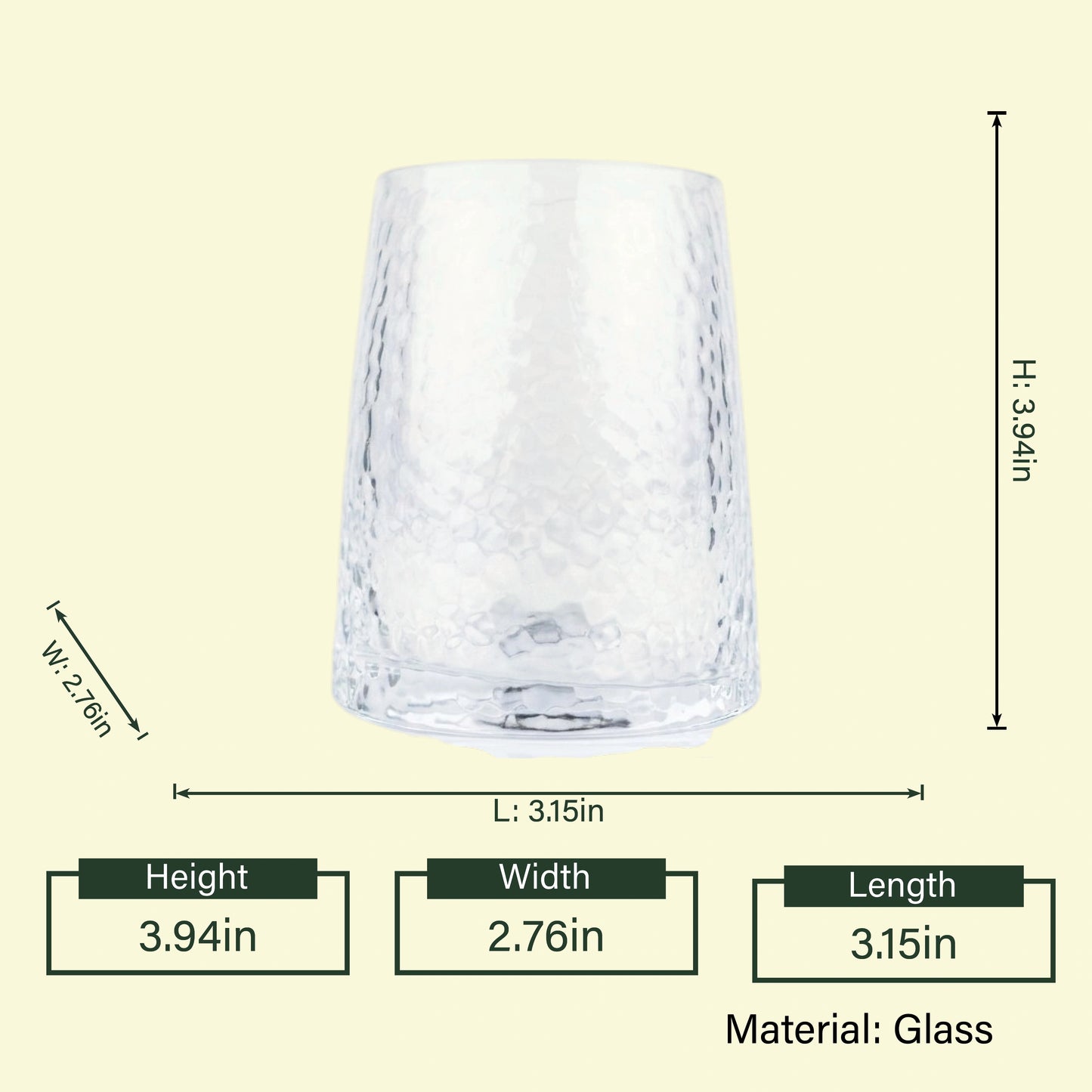 Diamond Cut Whiskey Glasses - Set of 6