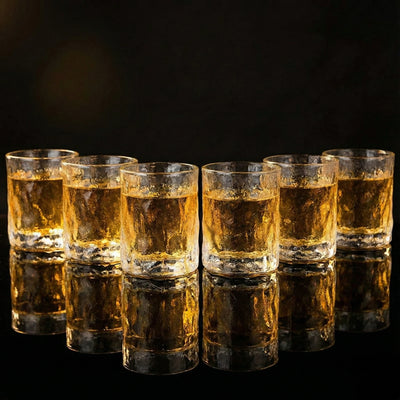 Ice Texture Whiskey Glasses - Set of 6