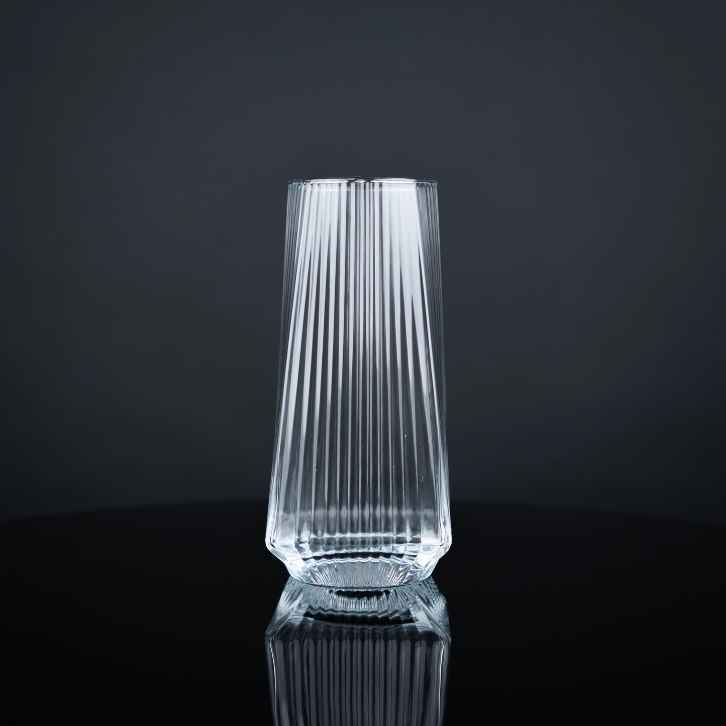 Fluted Highball Tumbler Glasses - Set of 6