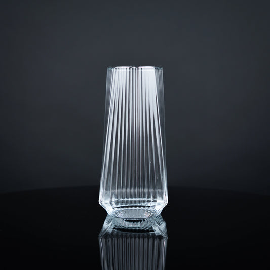 Fluted Highball Tumbler Glasses - Set of 6