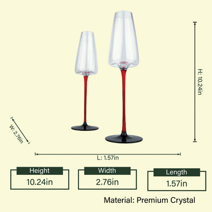Noir Champagne Flute - Set of 4