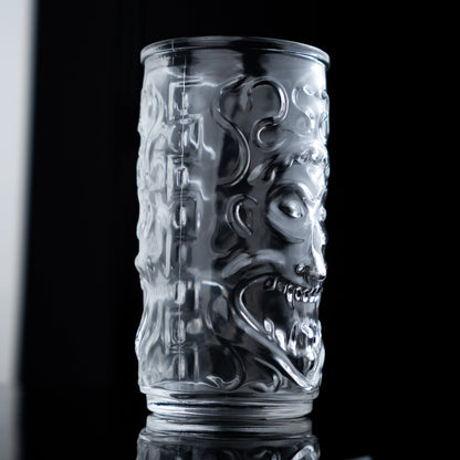 Carved Tiki Highball Glasses - Set of 6