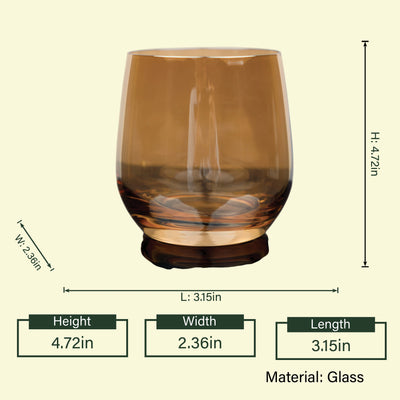 Stemless Tumbler Glasses - Set of 6