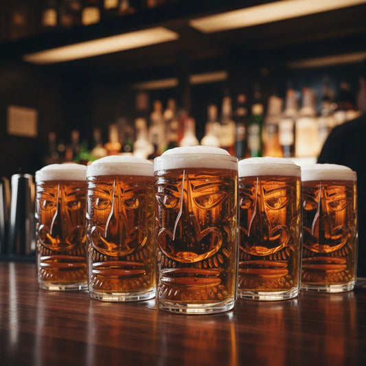 Totem Face Tiki Glasses - Set of 6