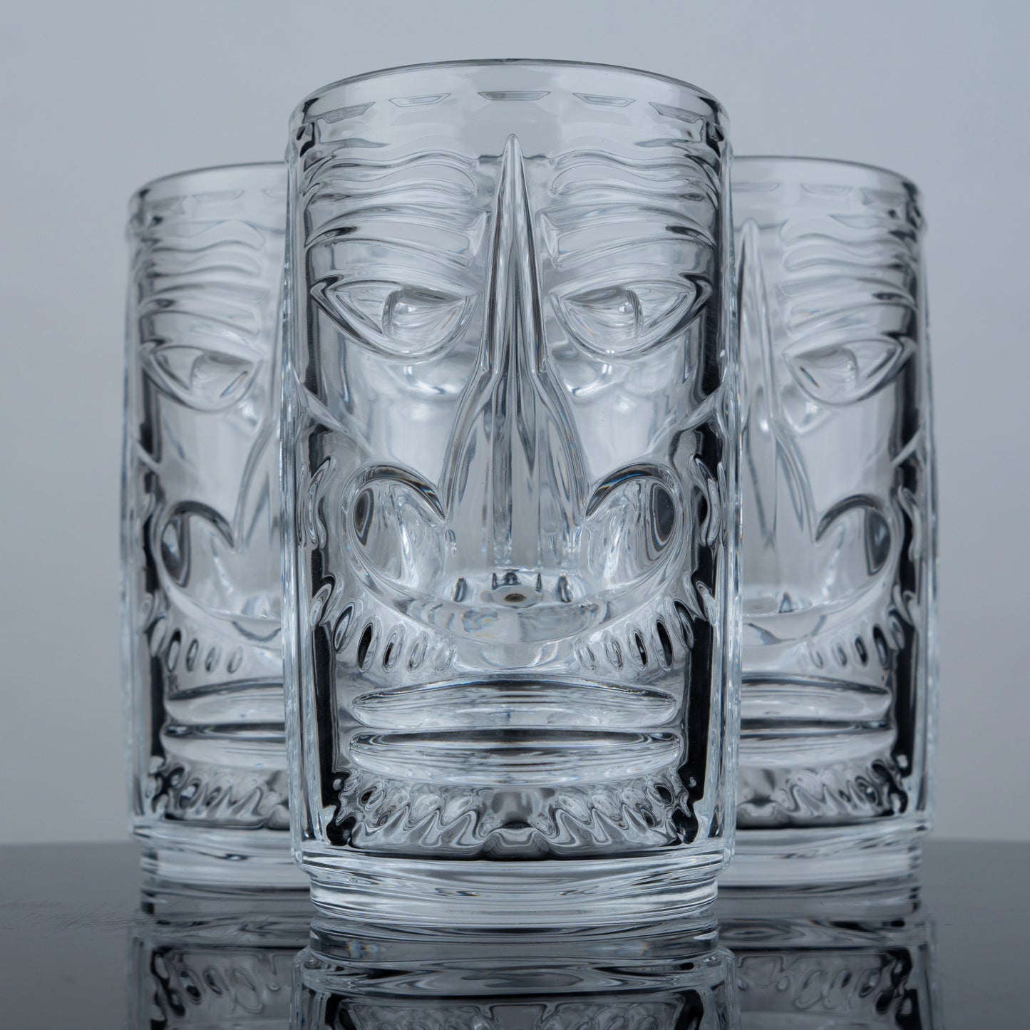 Totem Face Tiki Glasses - Set of 6