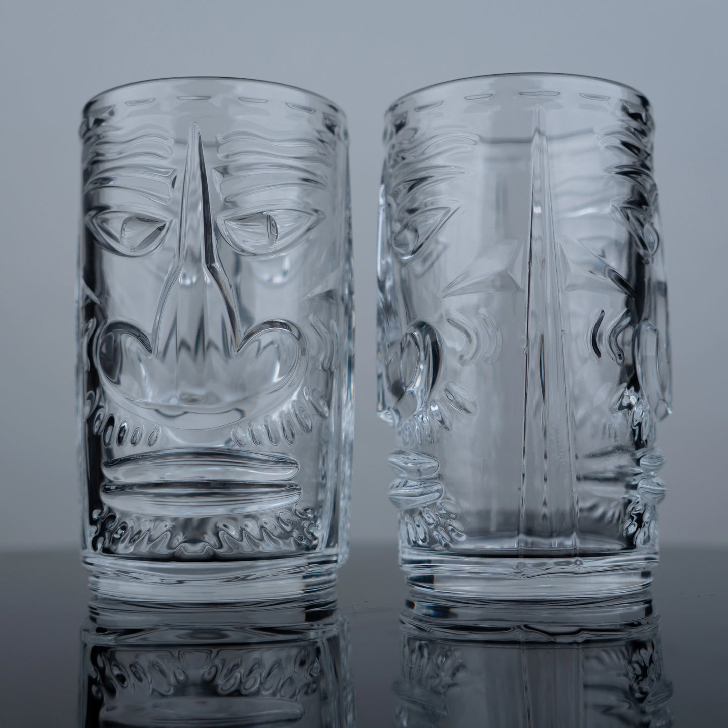Totem Face Tiki Glasses - Set of 6