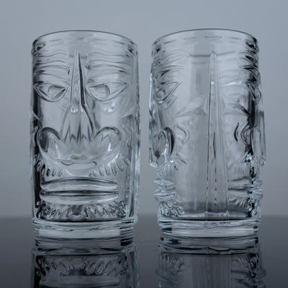 Totem Face Tiki Glasses - Set of 6