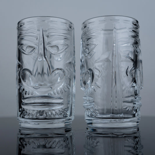 Totem Face Tiki Glasses - Set of 6