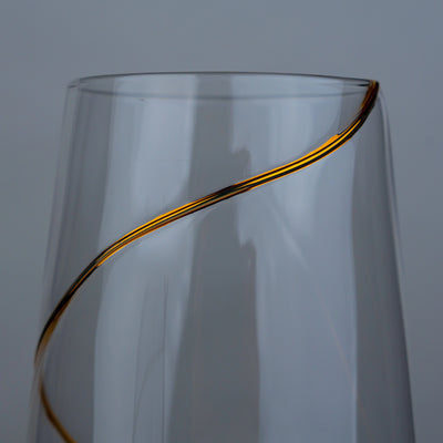 Gold Swirl Champagne Flutes - Set of 2